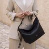 Leather Slouchy Bag - Hobo Style, Model Snake