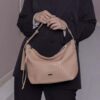 Leather Slouchy Bag - Hobo Style, Model Snake