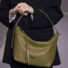 Leather Slouchy Bag - Hobo Style, Model Snake