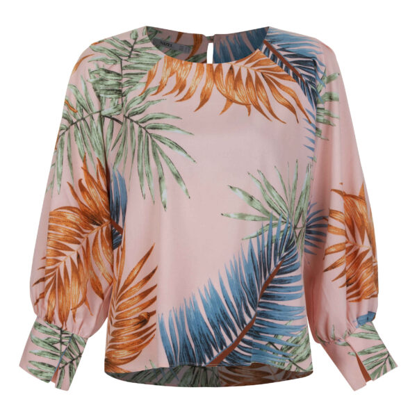 Long Sleeve Blouse for Women with Hawaii Design