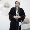 Loose Fit Abaya for Muslim Women with White Piping Design
