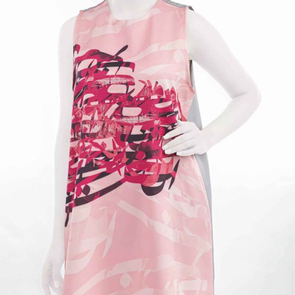 Loose Fit Dress for Women with Calligraphy Design
