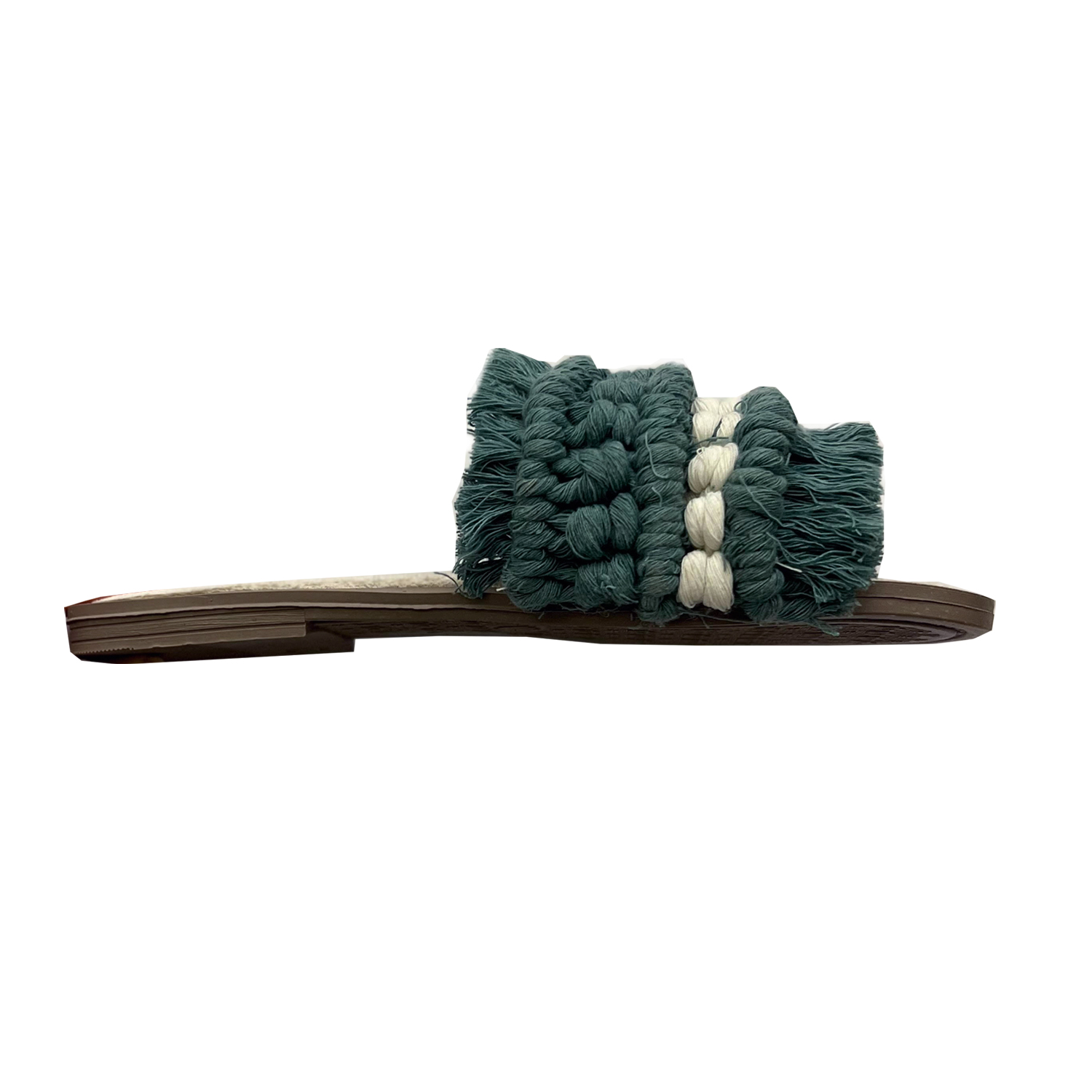 Macrame Boho Chic Flat Slippers for Women Model Handmade