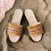 Macrame Flat Slippers for Women Handmade with Boho Design