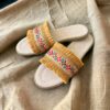 Macrame Flat Slippers for Women Handmade with Boho Design