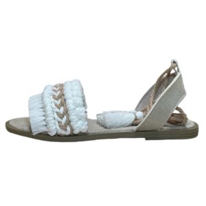 Macrame Sling Back Flat Sandals with Boho Design Handmade Code Sh04
