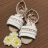 Macrame Sling Back Flat Sandals with Boho Design Handmade Code Sh04