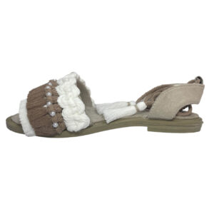 Macrame Sling Back Sandals with Boho Design Handcrafted