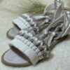 Macrame Sling Back Sandals with Boho Design Handmade