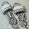 Macrame Sling Back Sandals with Boho Design Handmade