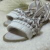 Macrame Sling Back Sandals with Boho Design Handmade