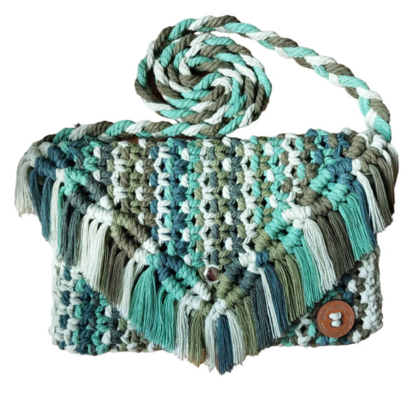 Macrame Sling Bag Handwoven for Women Model Nature
