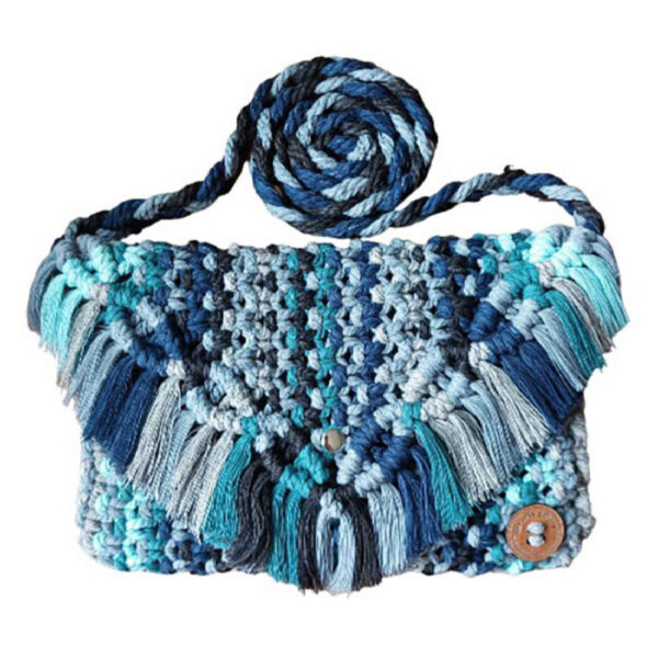 Macrame Sling Bag Handwoven for Women Model Ocean