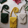 Macrame Sling Bag for Women Handwoven with Boho Design