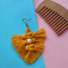 Macrame Tassel Earrings with Leaf Design for Women