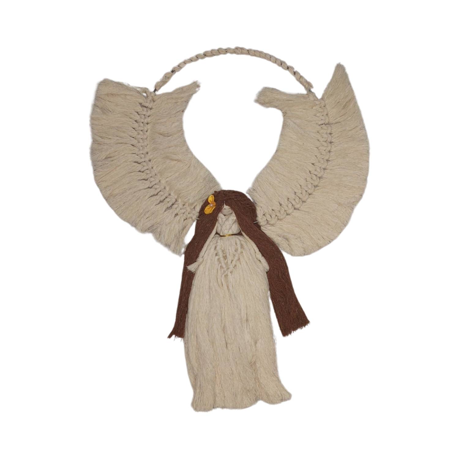 Macrame Wall Hanging Tapestry Art Bohemian Handwoven Model Angel