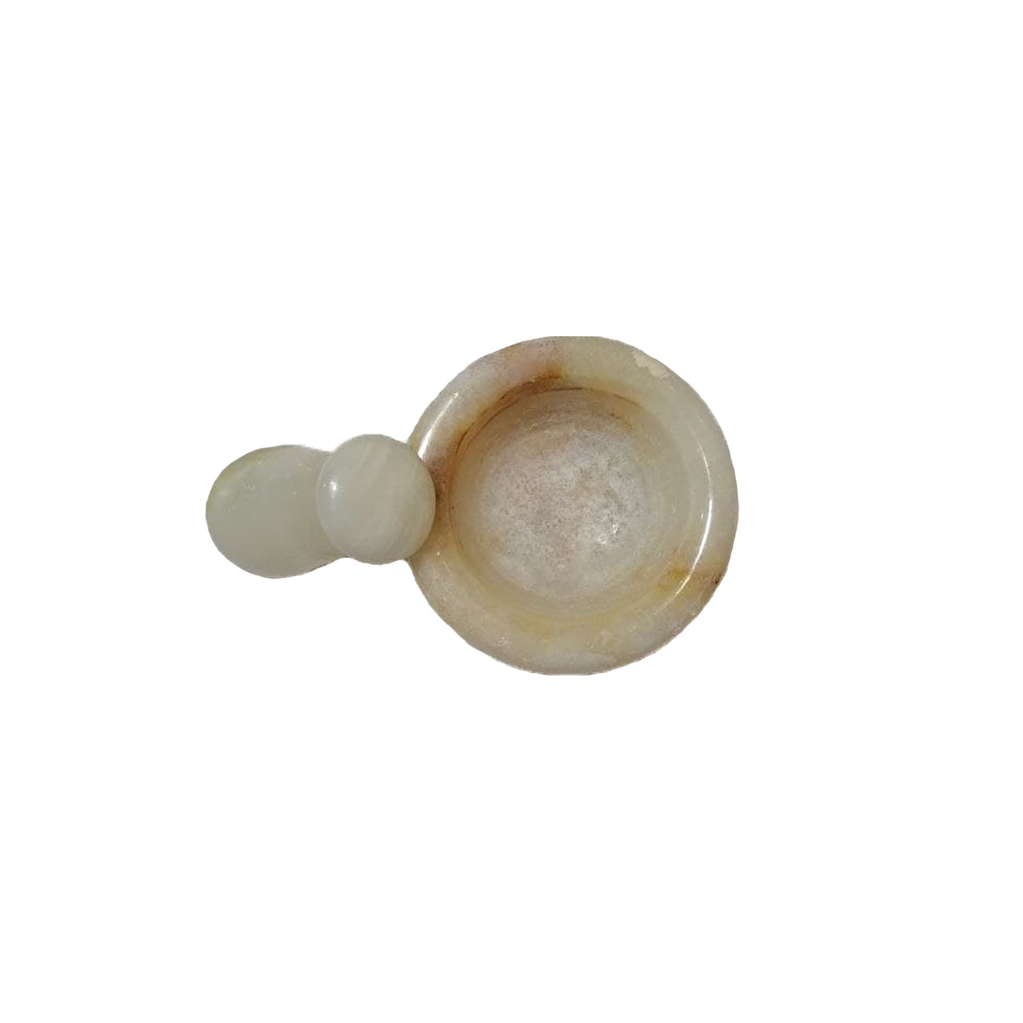 Marble Mortar & Pestle Set for Saffron & Spice Blending Model Nima