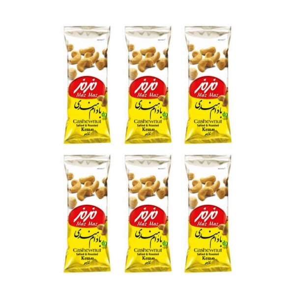 Maz Maz Roasted & Salted Whole Cashews 30 gr (x6)