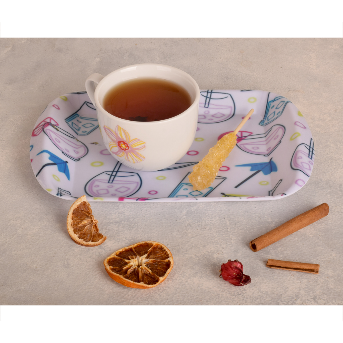 Melamine Serving Tray Durable & Lightweight Summer Drinks set of 3