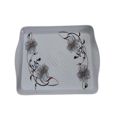 Melamine Serving Tray Durable & Lightweight for Table Setting Floral