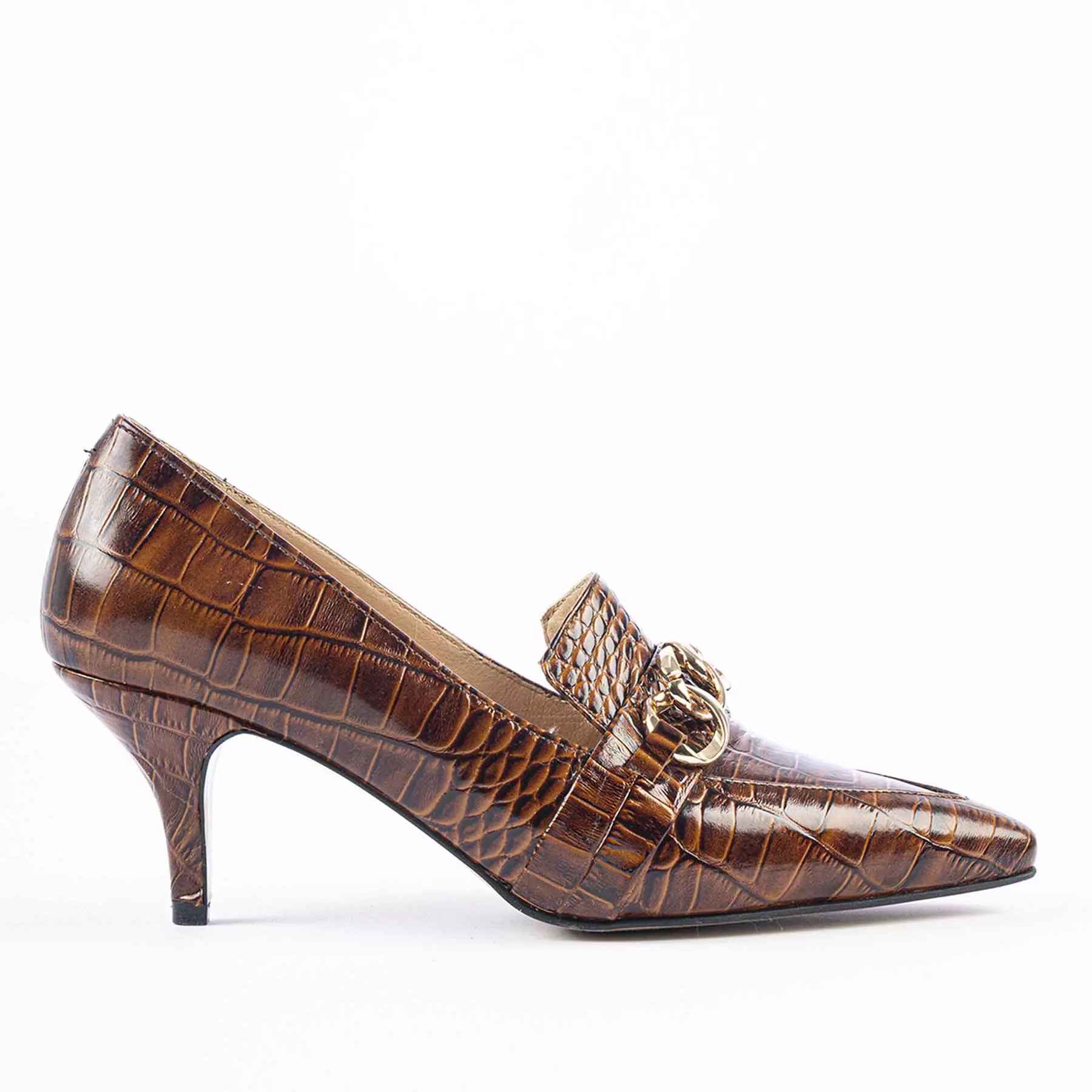 Natural Leather Pump Heels Pointed Toe for Women Model Jeannette