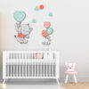 Nursery Wooden Wall Stickers with Elephant Design for Baby's Room