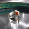 Persian Agate Silver Ring for Men Elegance Red Model ANMS