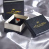 Persian Agate Silver Ring for Men Elegance Red Model Flower