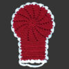 Handwoven Bath Mitt Loofah for Adults Red (x5)