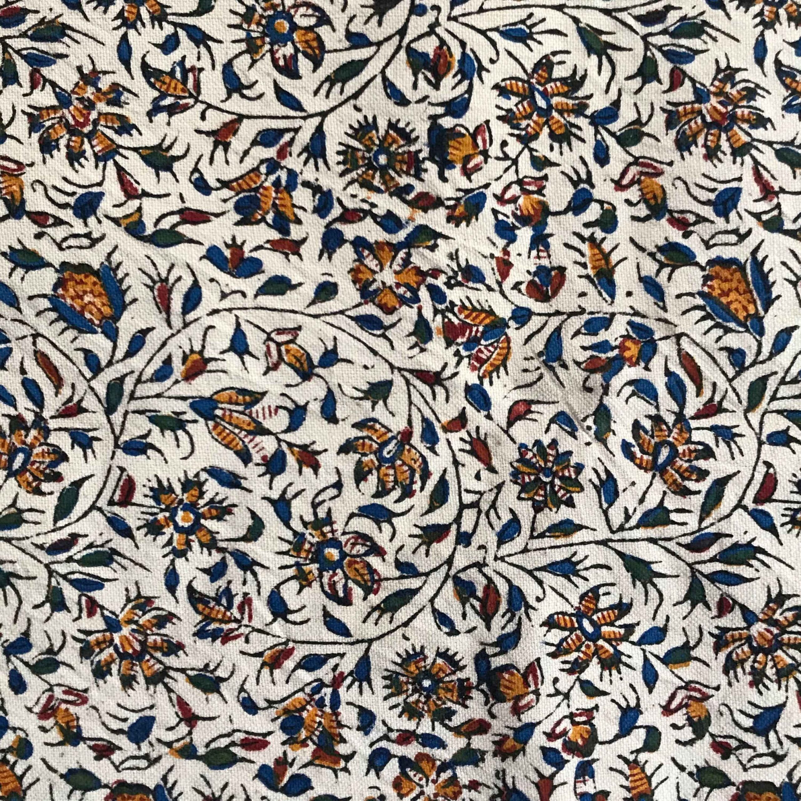 Persian Block Print Prayer Mat Janamaz Sajadah Kalamkari Floral