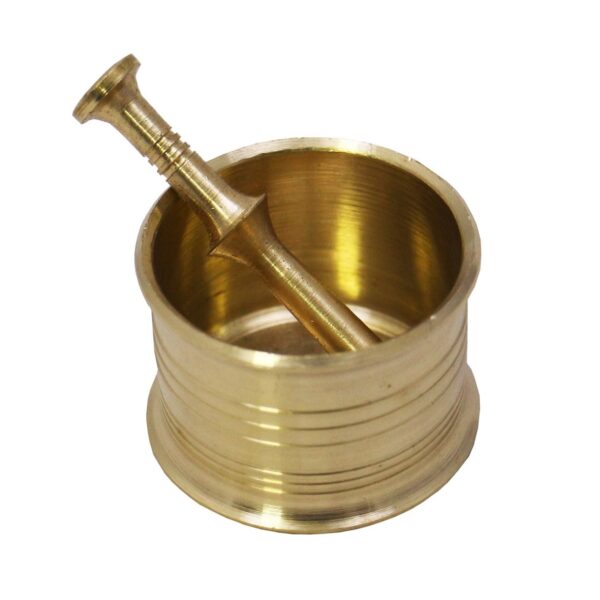 Persian Brass Mortar & Pestle for Grinding & Pounding Spices Model Adel