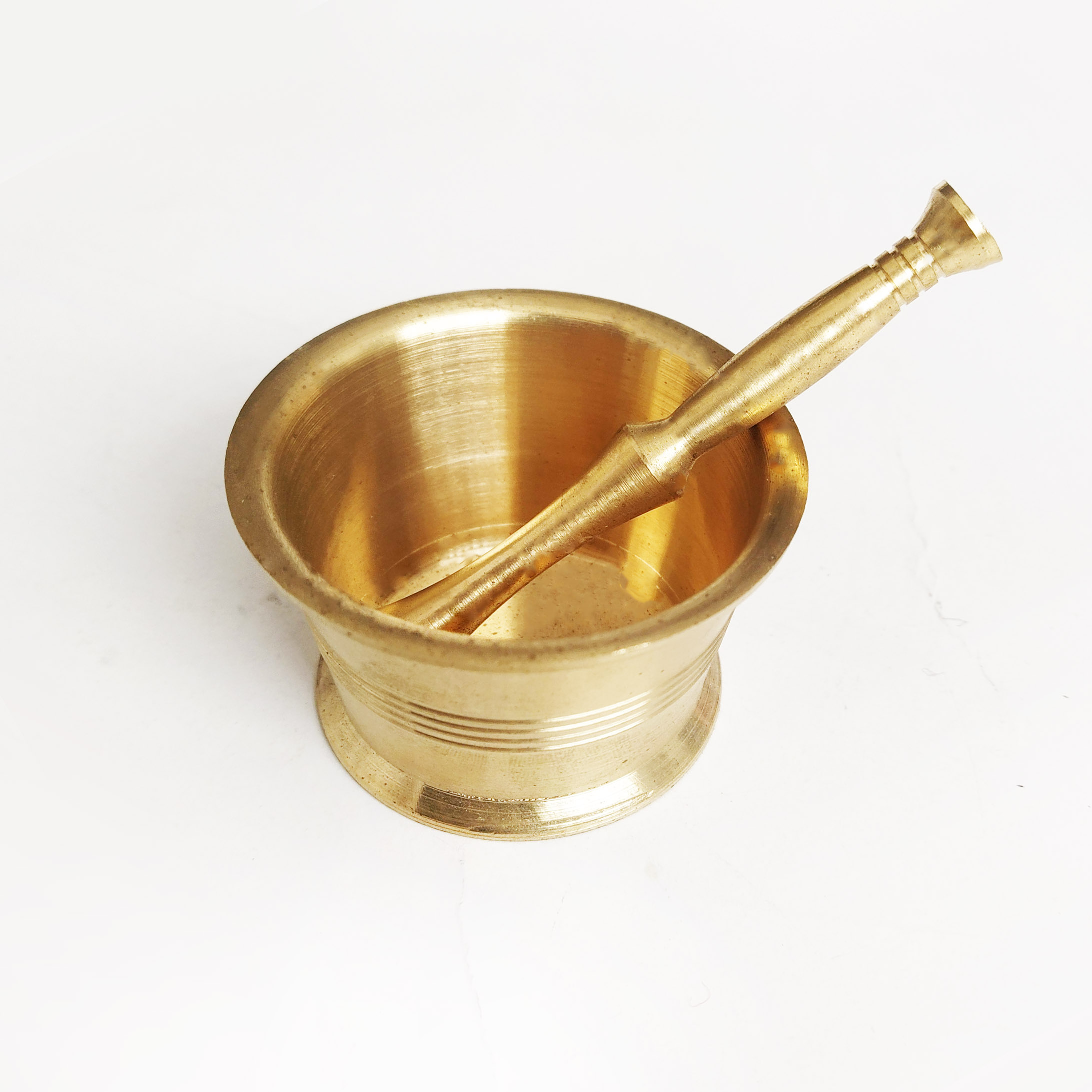 Persian Brass Mortar & Pestle for Grinding & Pounding Spices Model Anushirvan