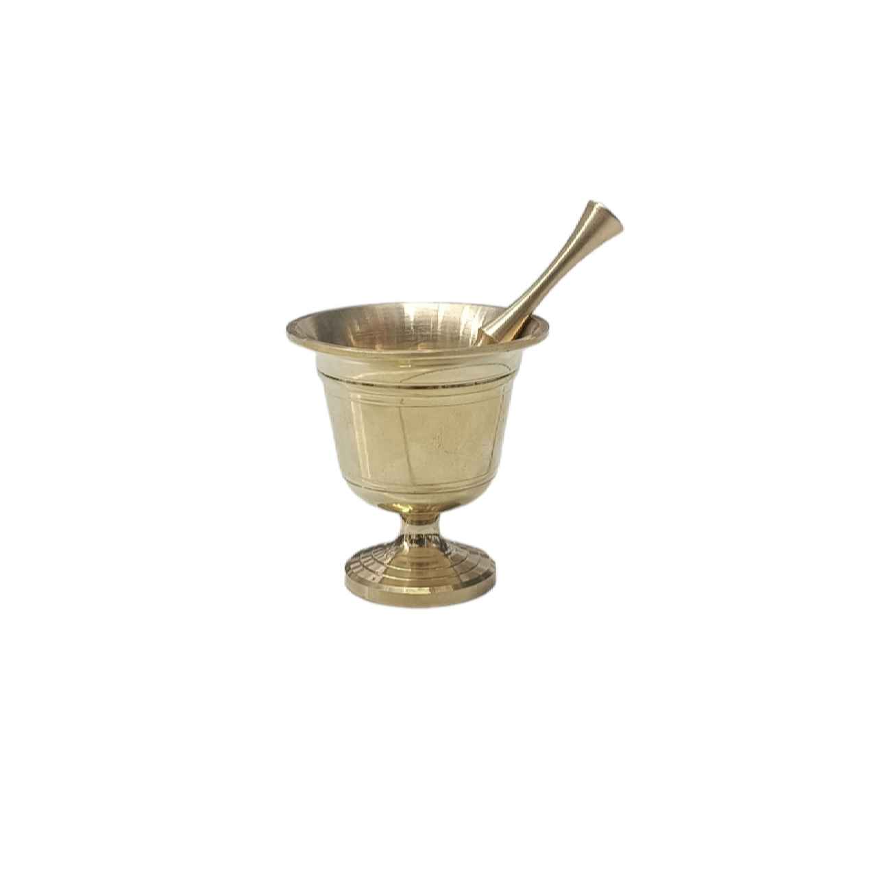 Persian Brass Mortar & Pestle for Grinding & Pounding Spices Model Neda