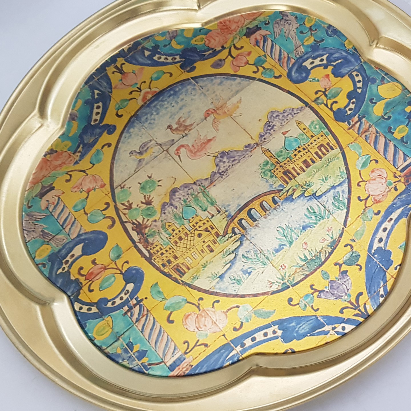 Persian Brass Serving Tray Elegance in Landscape Design