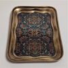 Persian Brass Serving Tray with Persian Floral Motifs