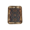 Persian Brass Serving Tray with Persian Floral Motifs