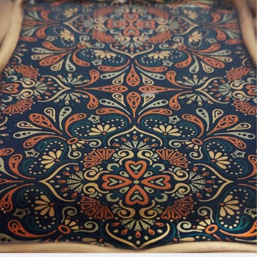 Persian Brass Serving Tray with Persian Floral Motifs