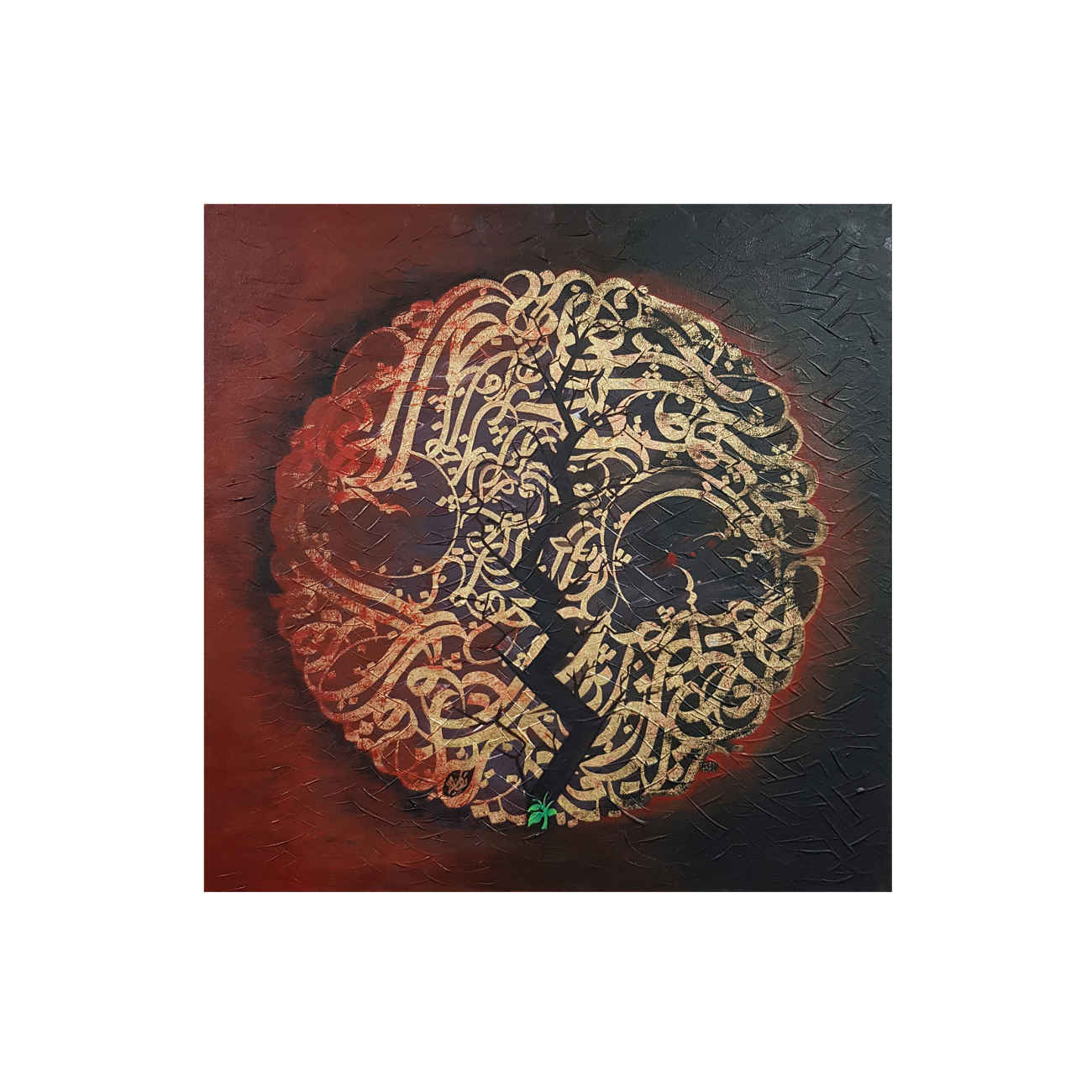 Original Persian Calligraphy Acrylic Painting - Rumi Poem by Amirhassan Turkzadeh