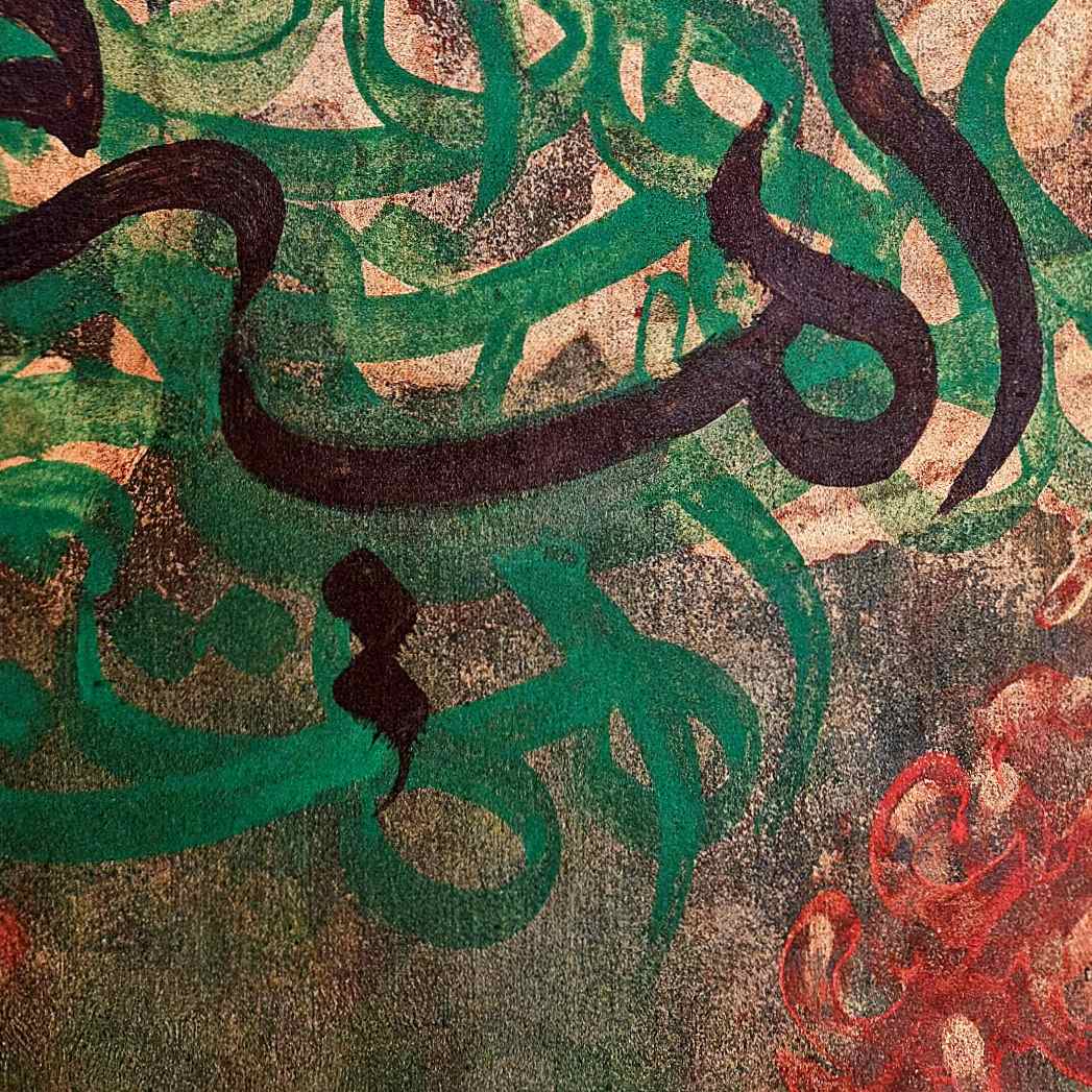 Acrylic Technique Persian Calligraphy Art on Canvas by Daniel Bakshi