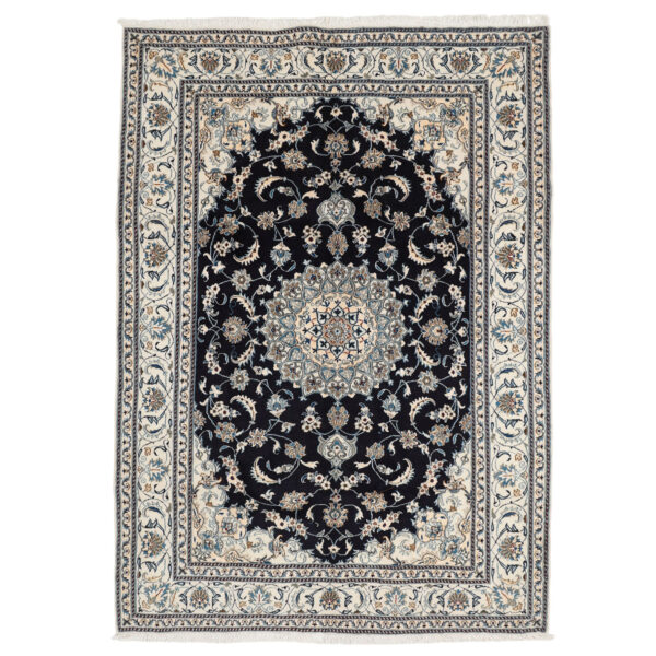 Persian Carpet with Wool Hand-Knotted Genuine in Birjand Lachak Toranj