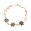Copper Bracelet – Floral Turquoise Model