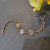 Copper Bracelet – Floral Turquoise Model