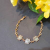 Copper Bracelet – Floral Turquoise Model