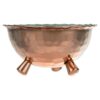 Persian Hammered Copper Footed Bowl - Model Roham