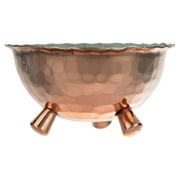 Persian Hammered Copper Footed Bowl - Model Roham