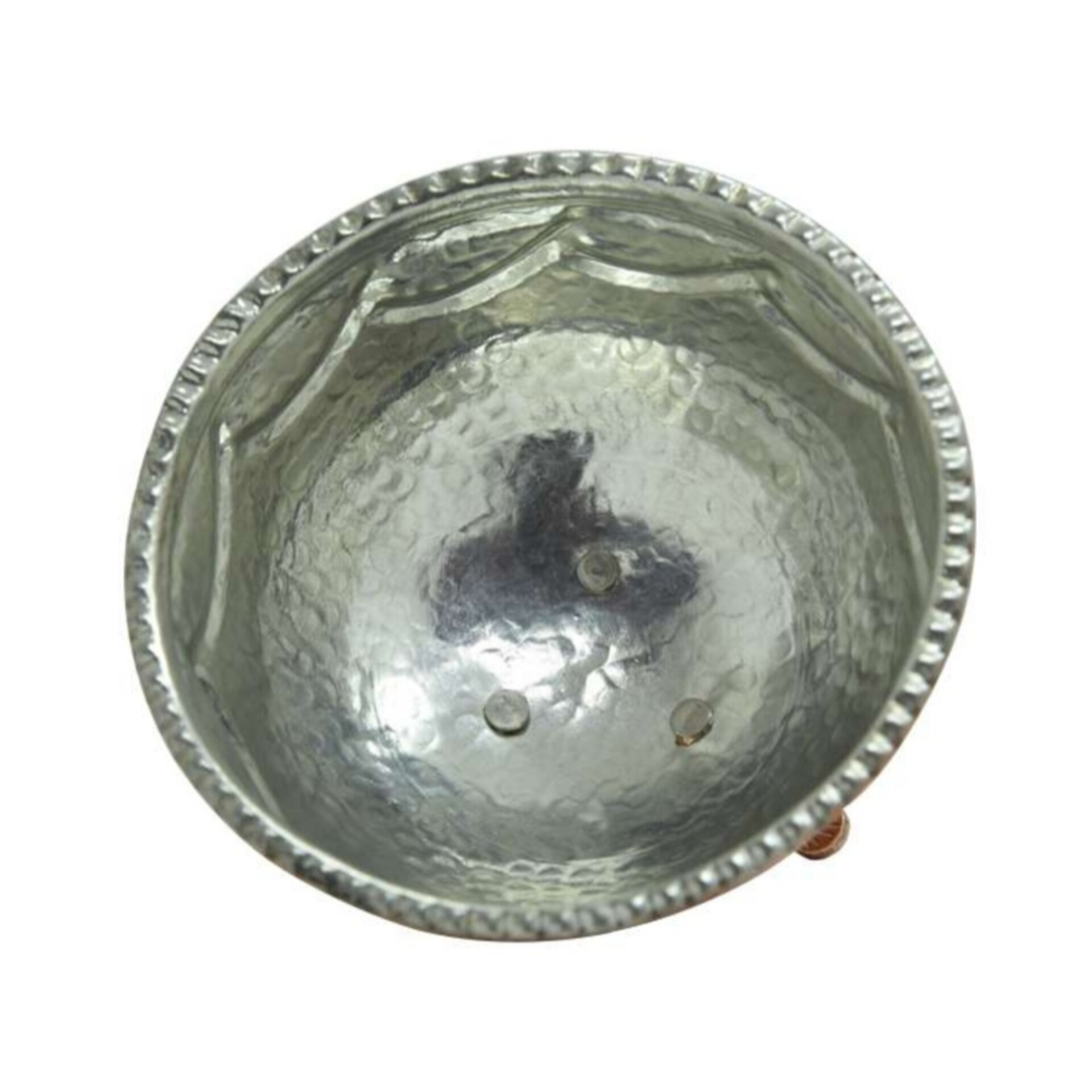 Persian Hammered Copper Footed Bowl – Model Sayeh