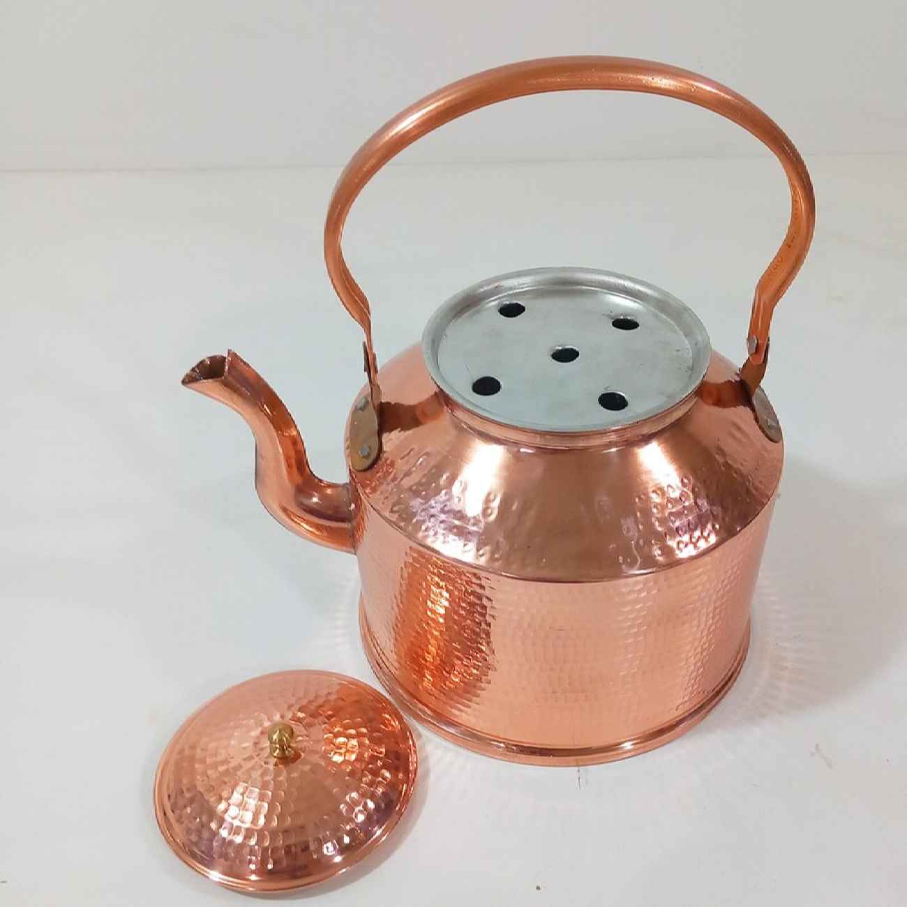 Persian Copper Tea Kettle Durable Stovetop Traditional Hammered Nancy