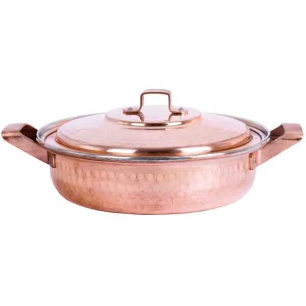 Persian Copper Sauté Pan - Hammered with Lid (Negar Model)
