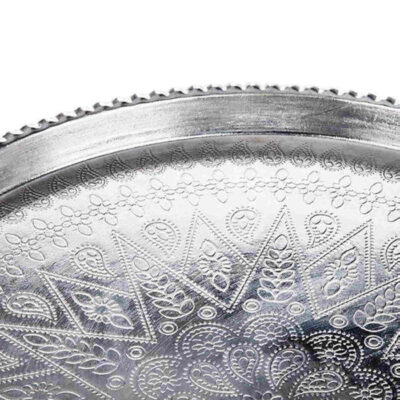 Persian Copper Serving Tray Hammered Model Hormized