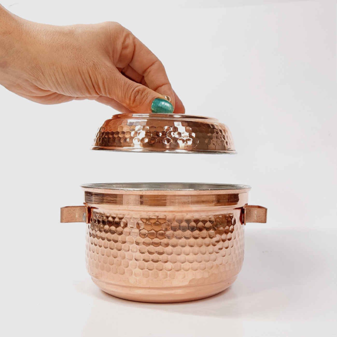 Persian Copper Stock Pot – Hammered & Handcrafted Nader
